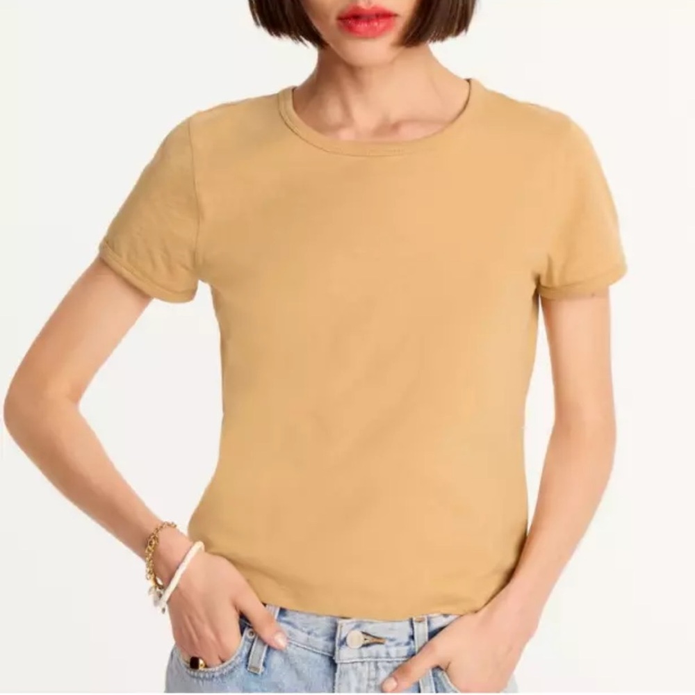 J.Crew 90s cropped organic slub cotton T-shirt